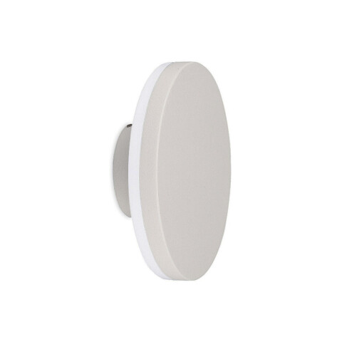 Lámpara de pared LED redonda blca IP65 12W cálida IX4562