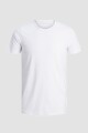 Camiseta Básica Regular Fit De Algodón Y Lycra Optical White