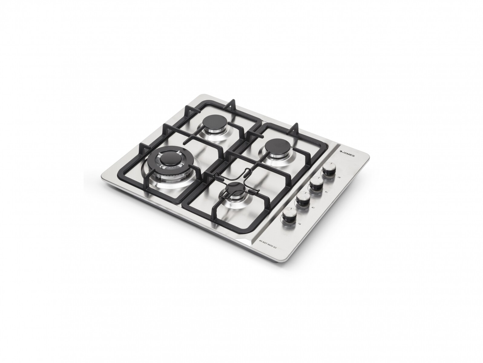 Anafe de empotrar James 4 Hornallas a Gas Inox Modelo 4H AGT INOX G3 (CH) 