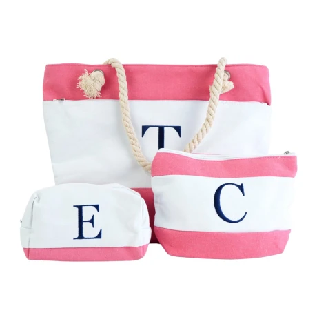 Bolso de playa + 2 cosmetiqueros Bolso de playa + 2 cosmetiqueros