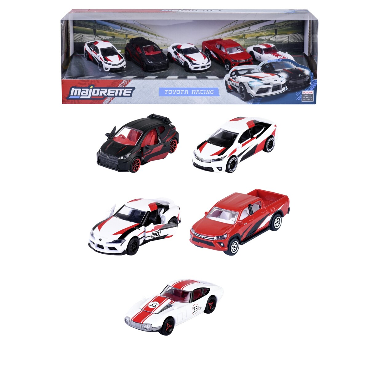 Majorette Toyota Racing pack x 5 