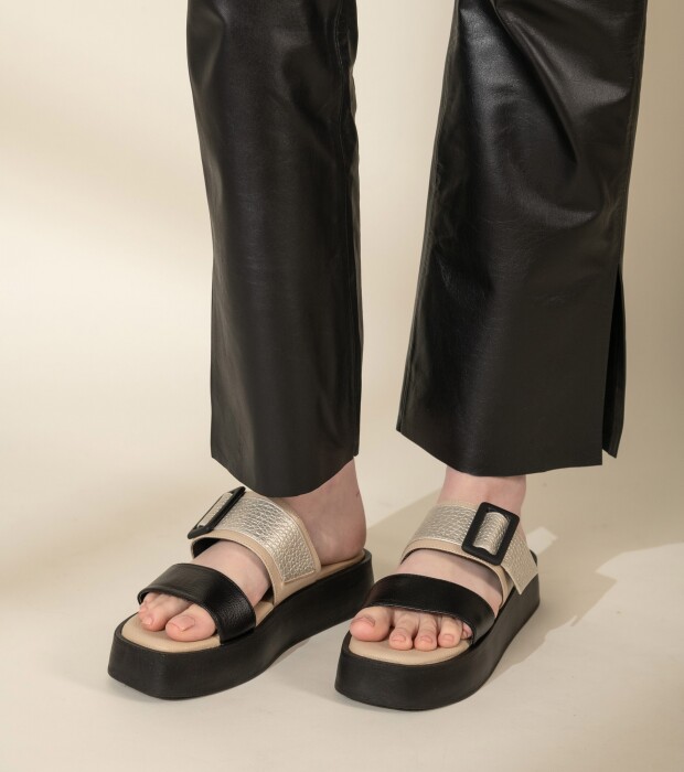 Sandalias Alexia Negro Peltre