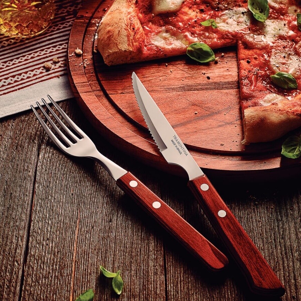 Cuchillo Chuletero Polywood Acero Inoxidable Tramontina 