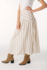 Falda Zeia Rayas Beige
