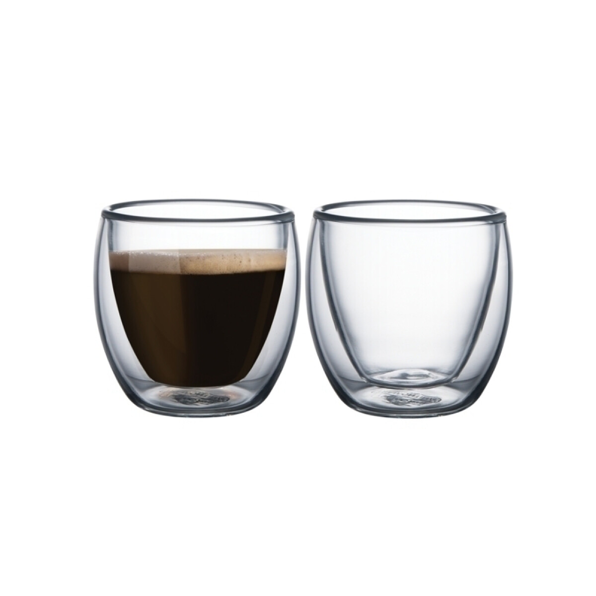 Juego 2 vasos, vidrio doble para café - TF6610 