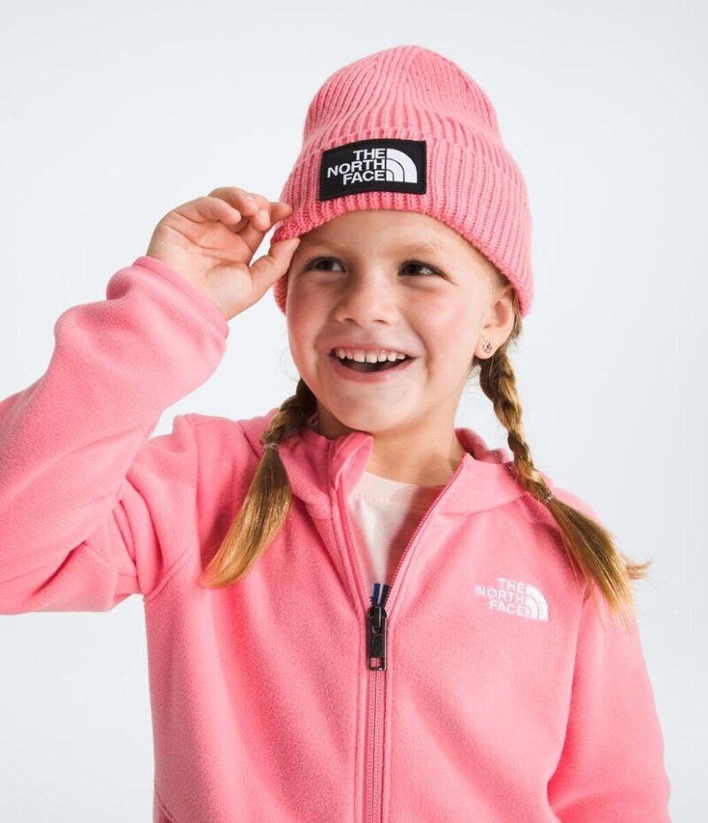 Gorro kids TNF Logo Box Cuffed Beanie Coral Crush