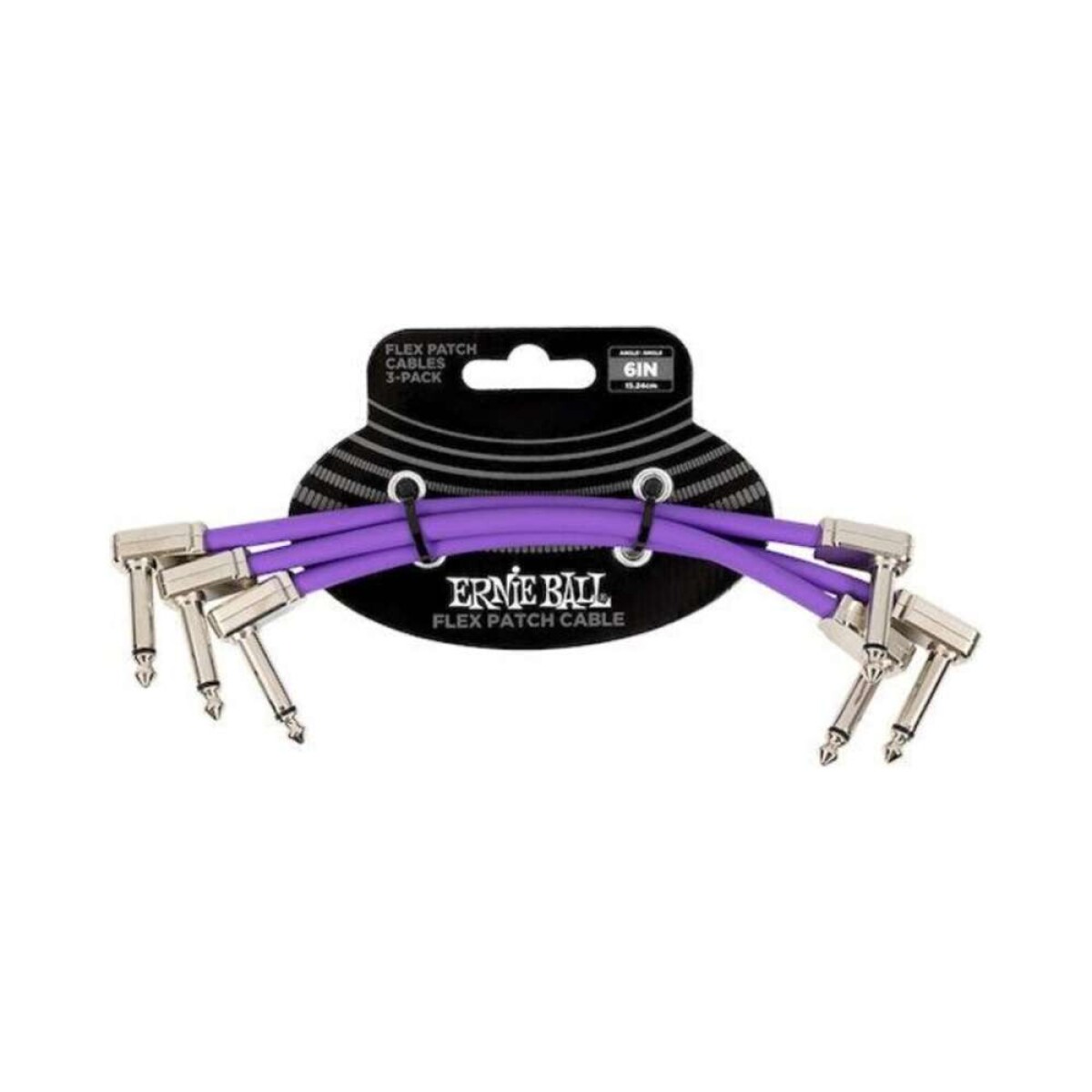 Cable Pedal Ernie Ball Flex Patch Cable 6'' - 3-pack Purple 