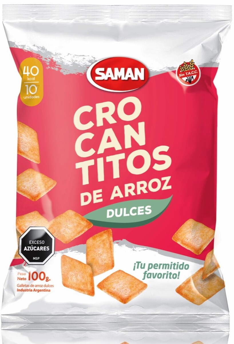 SNACK ARROZ SAMAN 100G CROCANTITO DULCE 