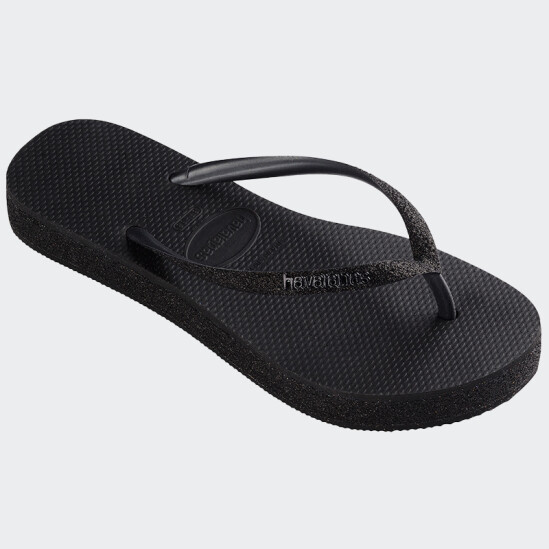 Ojotas Havaianas Slim Flatform Sparkle Negro
