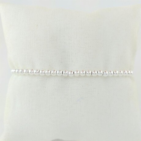 Pulsera de plata 925 con cuentas 3,5mm, auto-ajustable. Pulsera de plata 925 con cuentas 3,5mm, auto-ajustable.