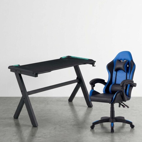 SILLA + ESCRITORIO GAMER LED