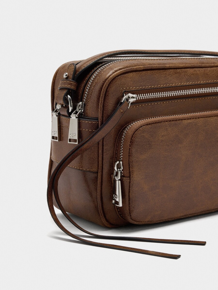 Bolso Bandolera Efecto Envejecido camel