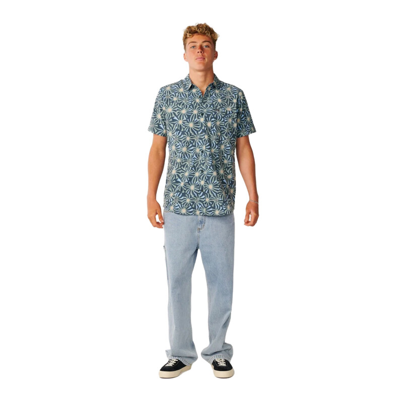 Camisa Rip Curl Vaporcool Sessions Aerotech - Azul Camisa Rip Curl Vaporcool Sessions Aerotech - Azul