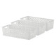 Set x3 Cesto organizador Quadratta calado GS BLANCO