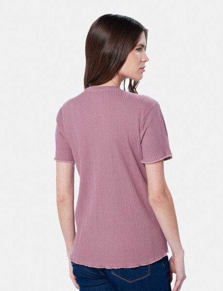 REMERA RIB CON BOTONES Rosado