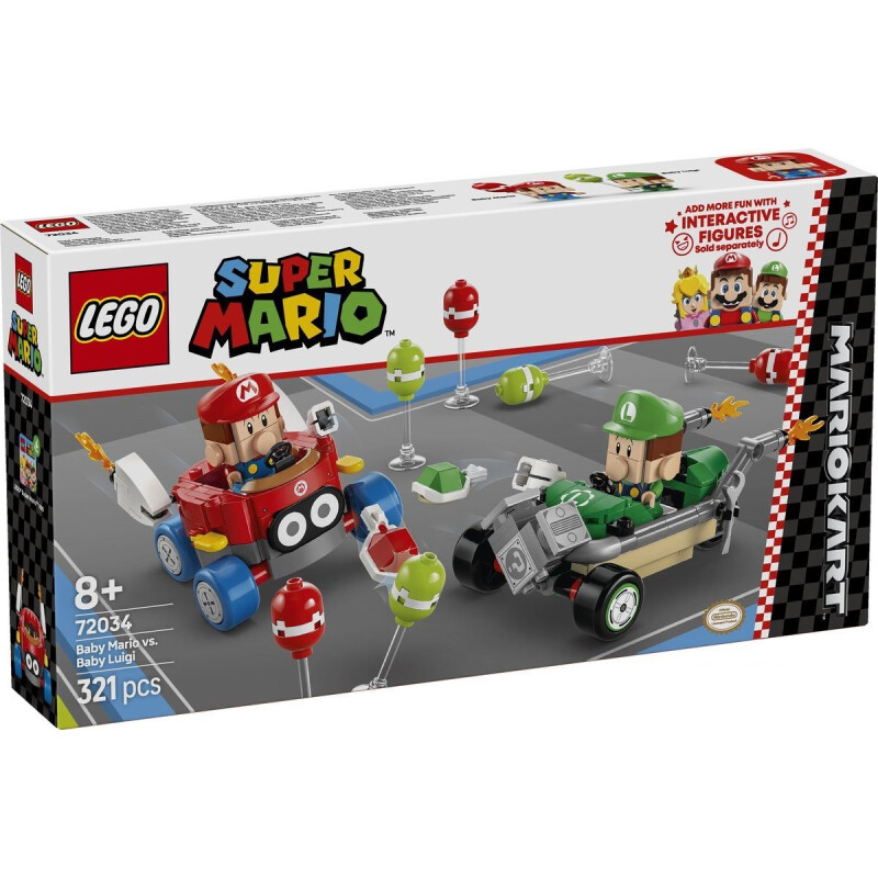 LEGO Super Mario 72034 Mario Kart Bebé Mario vs. Bebé Luigi LEGO Super Mario 72034 Mario Kart Bebé Mario vs. Bebé Luigi
