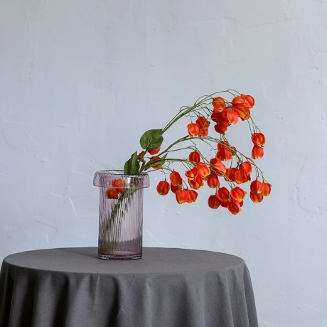 Florero Decorativo Vidrio Amberes Alto 24cm x Ø 14cm Florero Decorativo Vidrio Amberes Alto 24cm x Ø 14cm