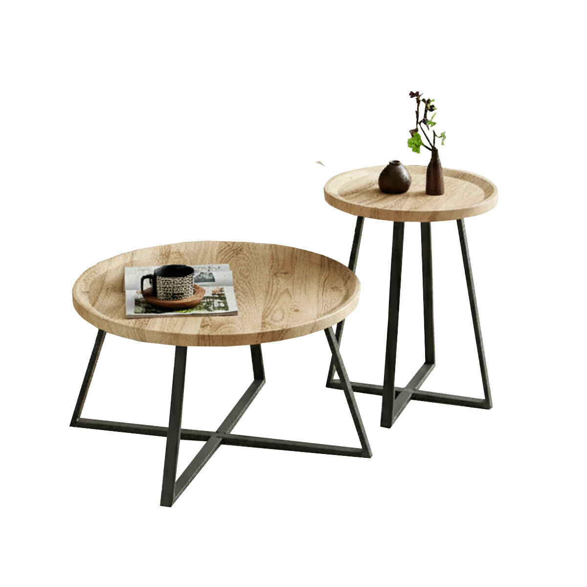 COMBO MESA DE LIVING CENTRO Y MESA LATERAL 