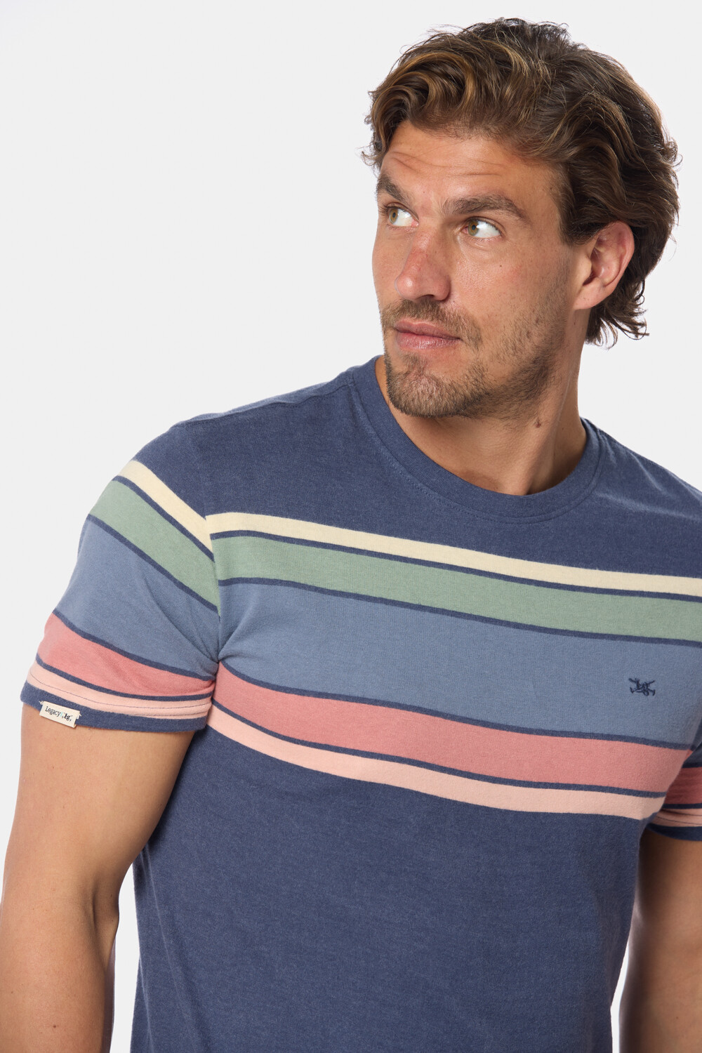 REMERA RAYADA Azul