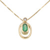 Colgante con cadena de oro amarillo 18k con brillante y esmeralda N2950 Colgante con cadena de oro amarillo 18k con brillante y esmeralda N2950