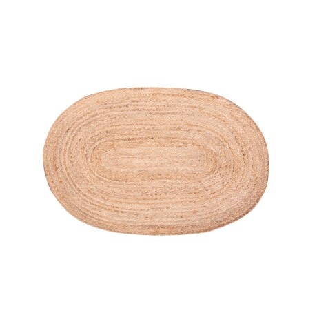 ALFOMBRA YUTE NATURAL-BEIGE OVAL YUTE EMMA