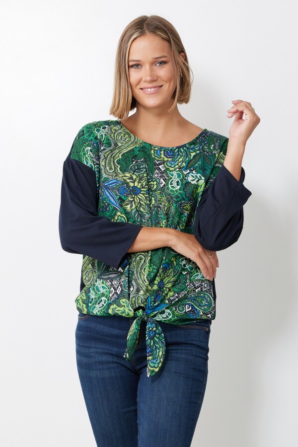 Blusa Combinada MULTI/VERDE