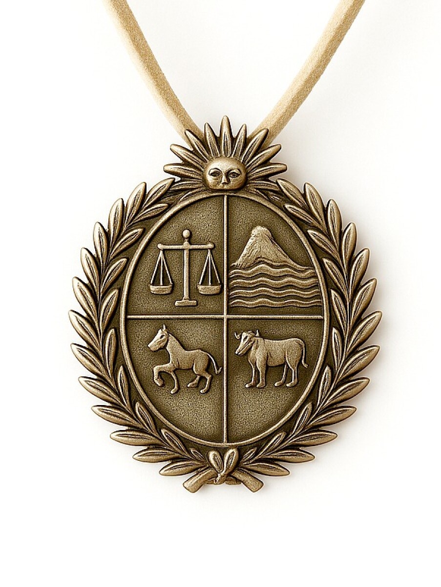 Dije del Emblema Nacional con tiento 