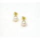 8,5 mm Caravanas en Oro 18 K Con Perlas 8,5 mm Caravanas en Oro 18 K Con Perlas