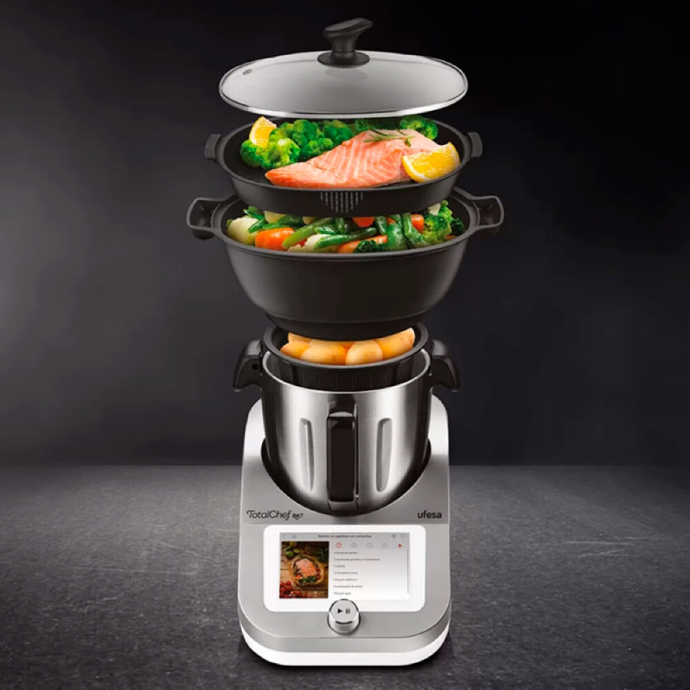 Robot de Cocina Inteligente TotalChef RK7 2000W 4.5 lts negro