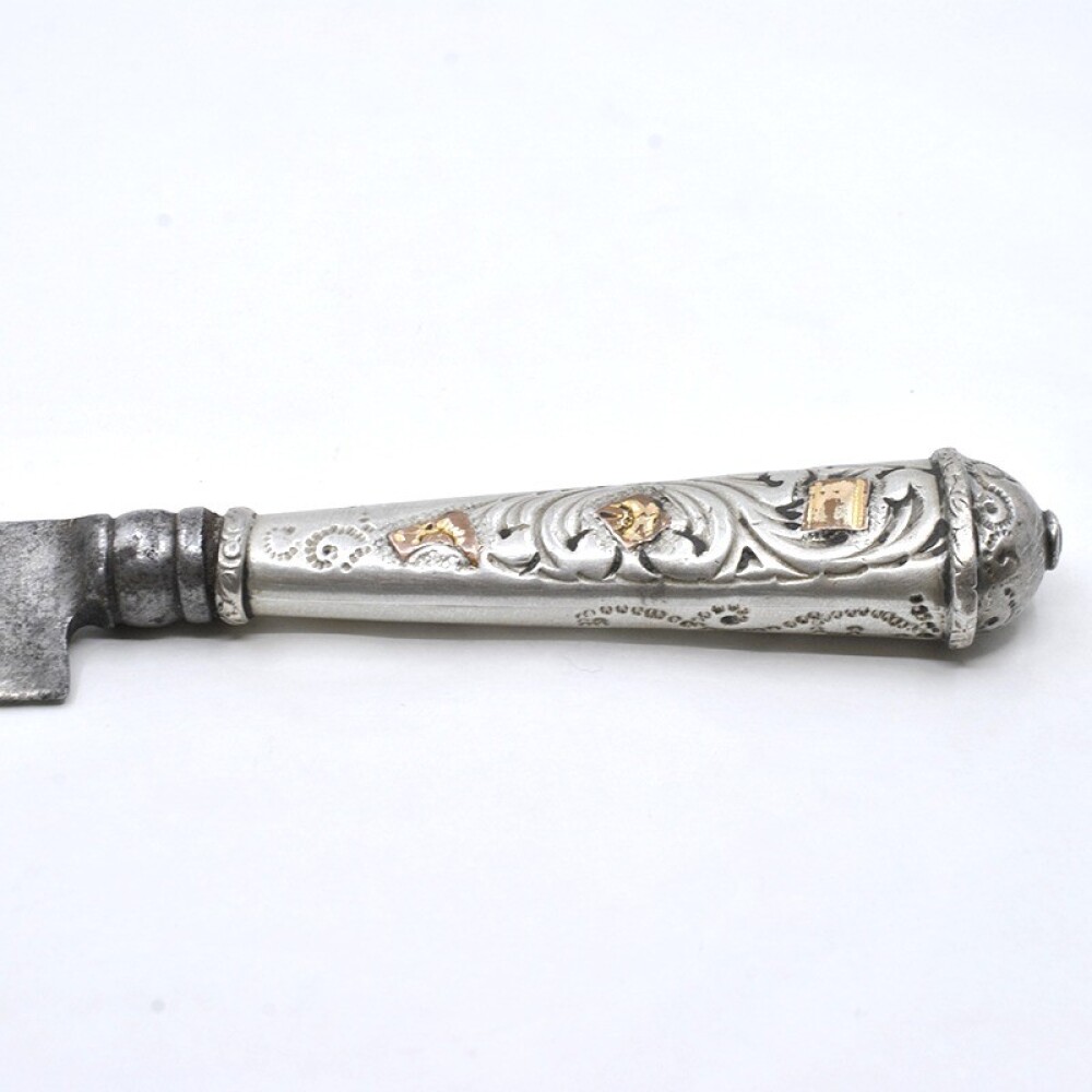 Cuchillo Antiguo Plata Y Oro. Hoja Solingen N.G.O Cuchillo Antiguo Plata Y Oro. Hoja Solingen N.G.O