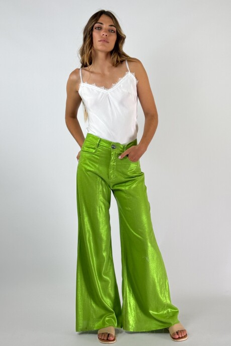 PANTALON JACINTO METALIZADO Verde Manzana