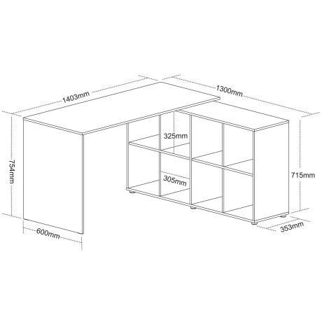 ESCRITORIO GAMER MDF NEGRO NERO