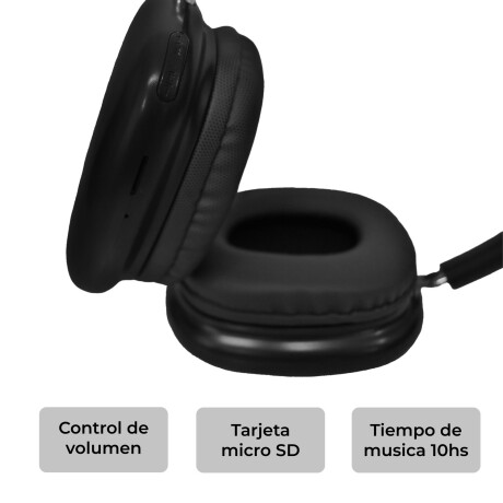 Auriculares BT Confort Alta Fidelidad con Mic Negro