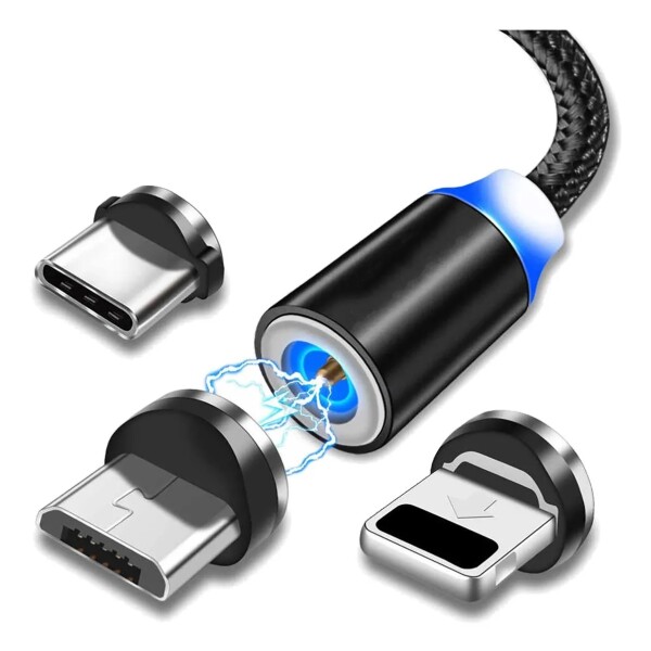 Cable Cargador USB A a Tipo C, Lightning y Micro USB Cable Cargador USB A a Tipo C, Lightning y Micro USB