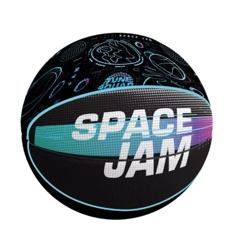 Pelota Dribbling Basket SPACE JAM No.7 Negro - Celeste