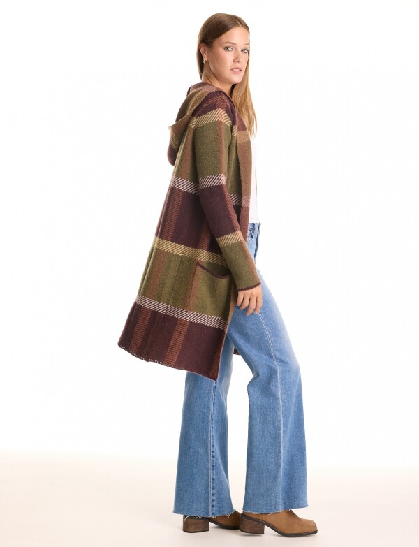 Cardigan Capucha OLIVA/MULTI