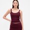 COTTON POINTELLE TANK TUSCAN RED
