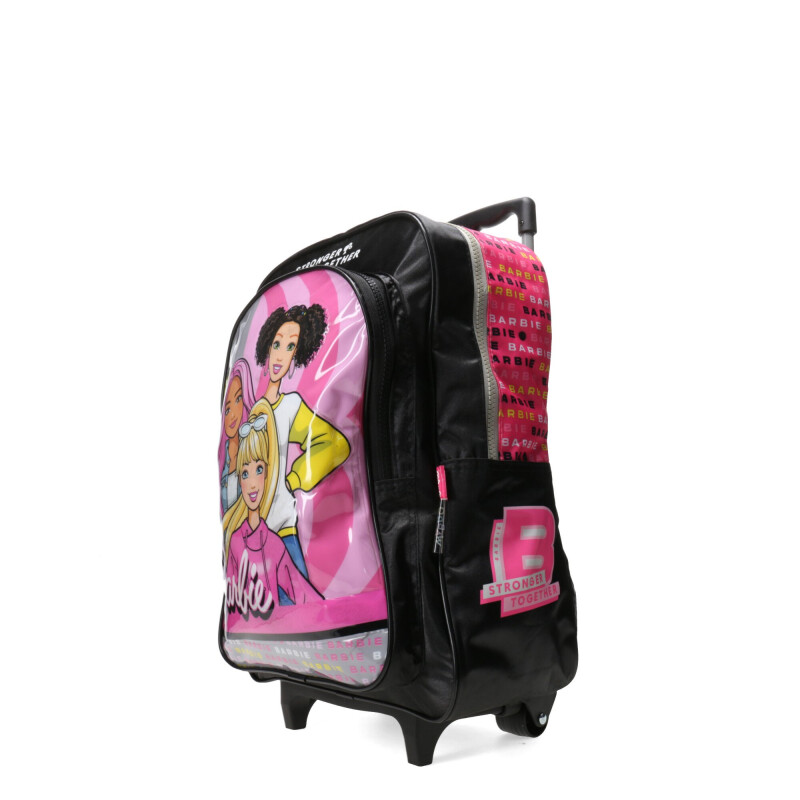 Mochila Barbie c/Carro Negro - Rosado