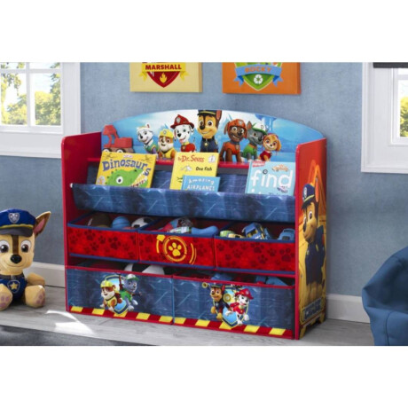 Organizador de libros y juguetes Deluxe Paw Patrol 5 Contenedores