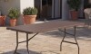 Mesa Plegable Simil Rattan 180 Marrón Mesa Plegable Simil Rattan 180 Marrón
