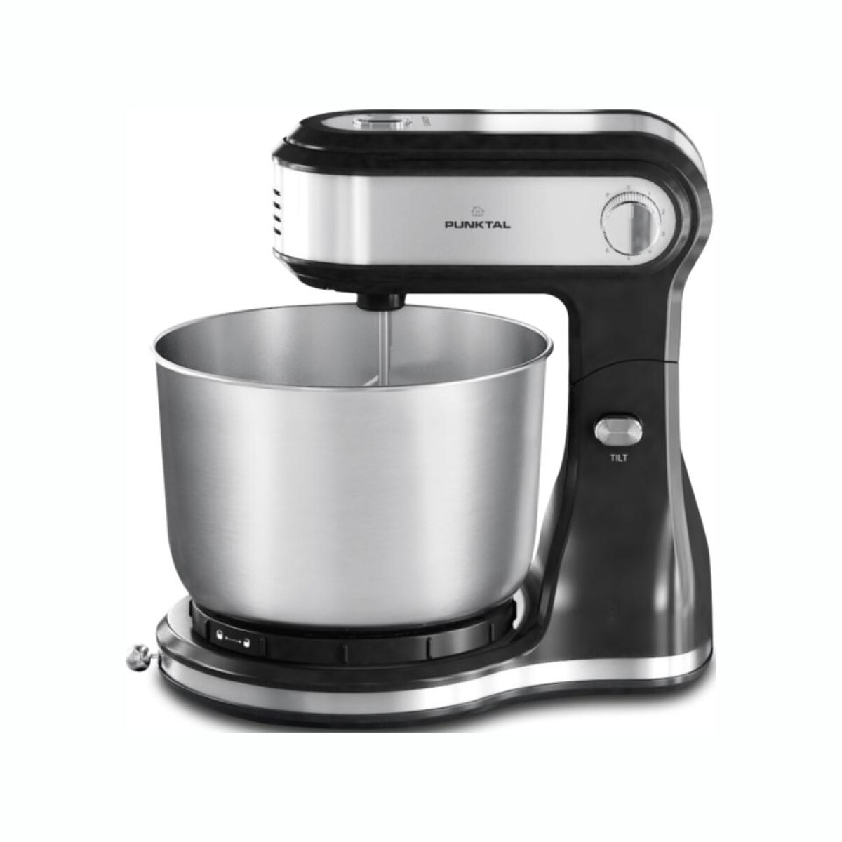 Batidora Con Bowl Giratorio PUNKTAL PK-7050 IX 6 Velocidades - B / N 