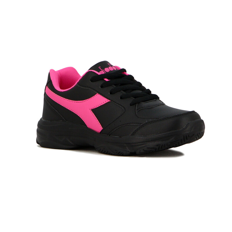 Championes Mujer Diadora Wimbledon Negro-Fucsia