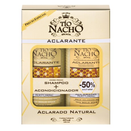 Shampoo Aclarante Tio Nacho + Acondicionador 415 ml Pack Shampoo Aclarante Tio Nacho + Acondicionador 415 ml Pack