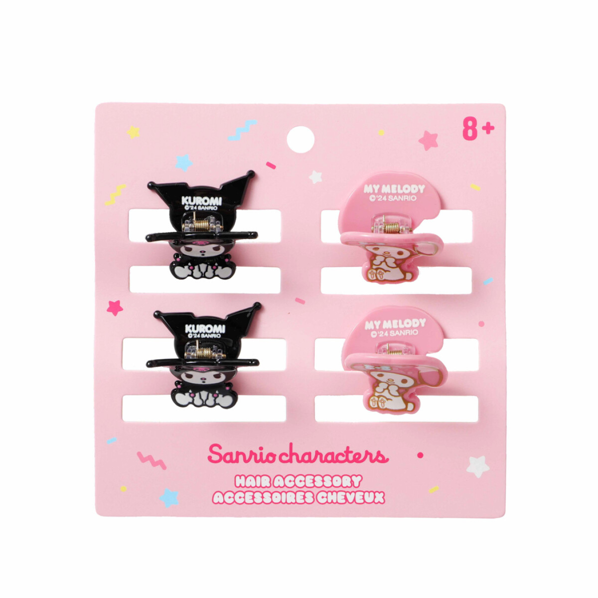 Mini pinza de cabello Sanrio 4 pcs - diseño 1 