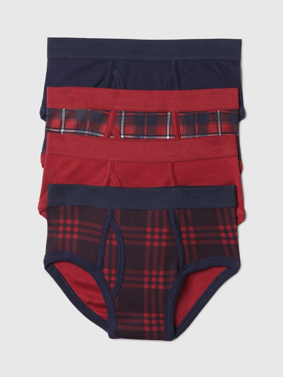 Calzoncillo Pack X4 Niño - Holiday Plaid Raspberr 