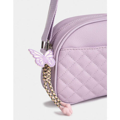 Bandolera Puffy Mariposa Violeta Lila