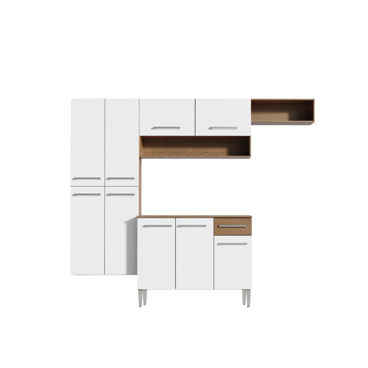 Mueble de Cocina completo 229cm - Blanco 