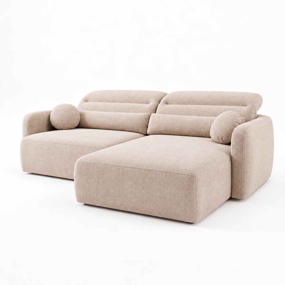 SILLÓN SOFÁ LIVING 2 CUERPOS RESPALDO AJUSTABLE BEIGE