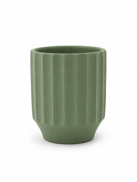 MACETA DECORATIVA CURVA VERDE