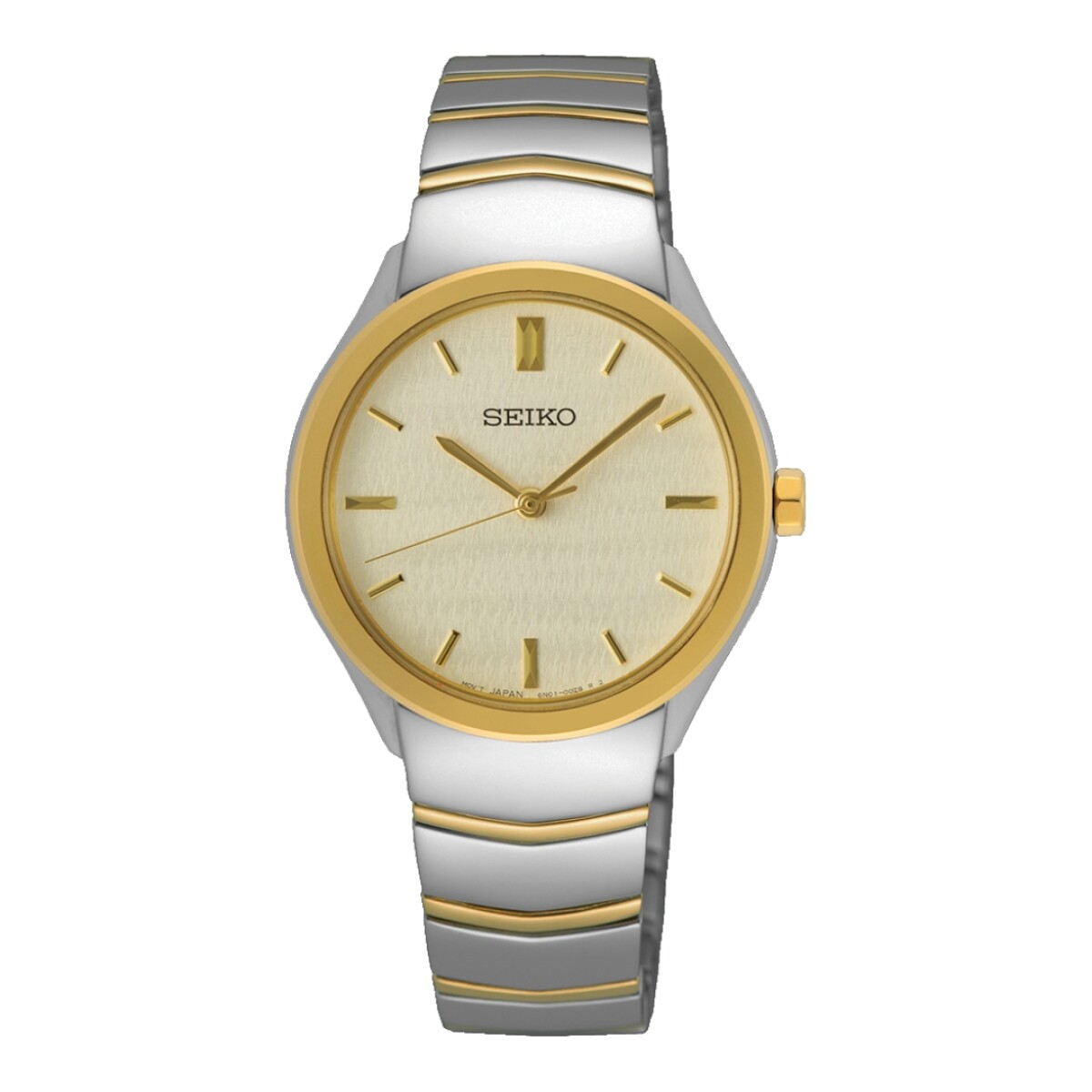 Reloj Seiko SUR550P1 para dama con correa de acero - Dorado 